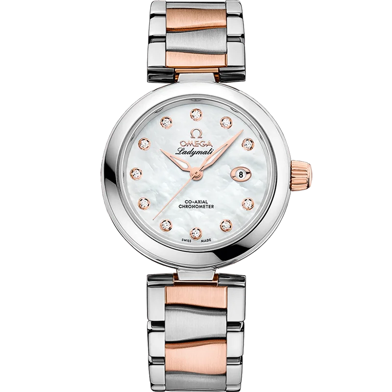 men's watches with classic designs and high-tech digital features -Omega De Ville Ladymatic Co Axial Chronometerwhite Dial Women 34MM