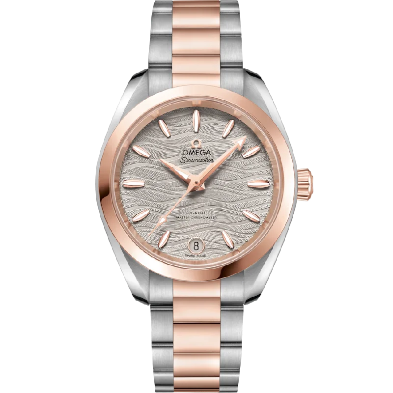 women's watches with lightweight, durable designs and interchangeable straps -Omega Seamaster Aqua Terra 150M Co‑Axial Master Chronometer Grey Dial Women 30MM