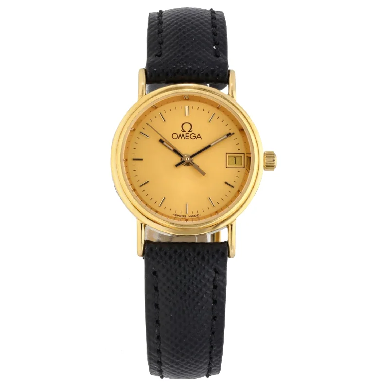 watches for women with elegant faces and interchangeable strap designs -Omega Vintage 22.5mm Gold Watch