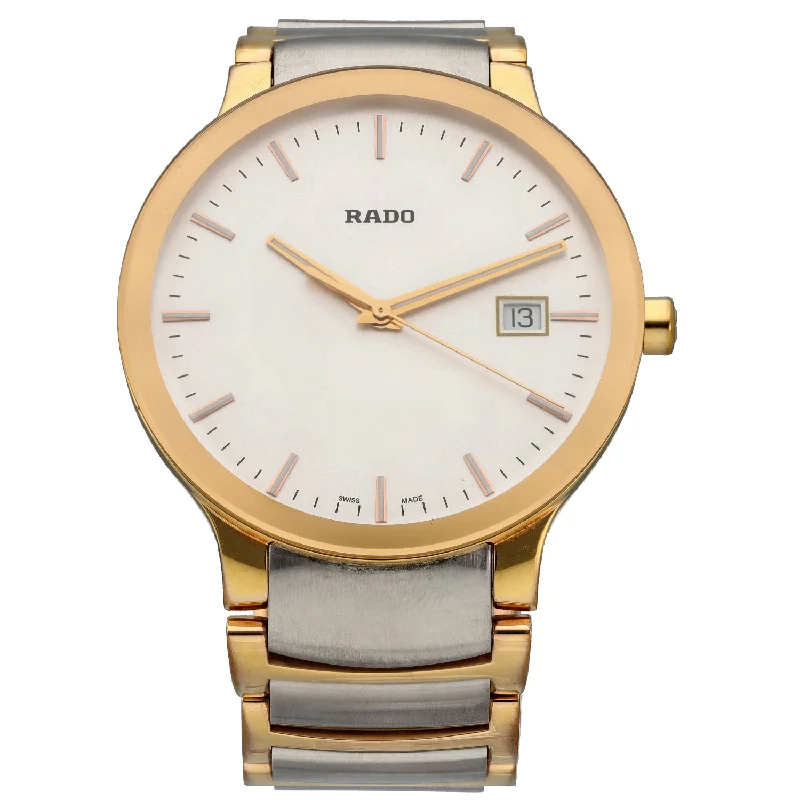 luxury watches for men with unique dials and multi-functional designs -Rado Centrix 115.0554.3 38mm Bi-Colour Watch