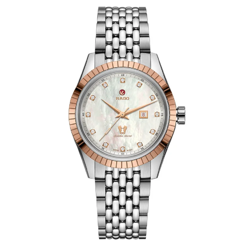 luxury watches for men with advanced chronograph functions -Rado Hyperchrome White Mother-Of-Pearl Dial Women 35mm