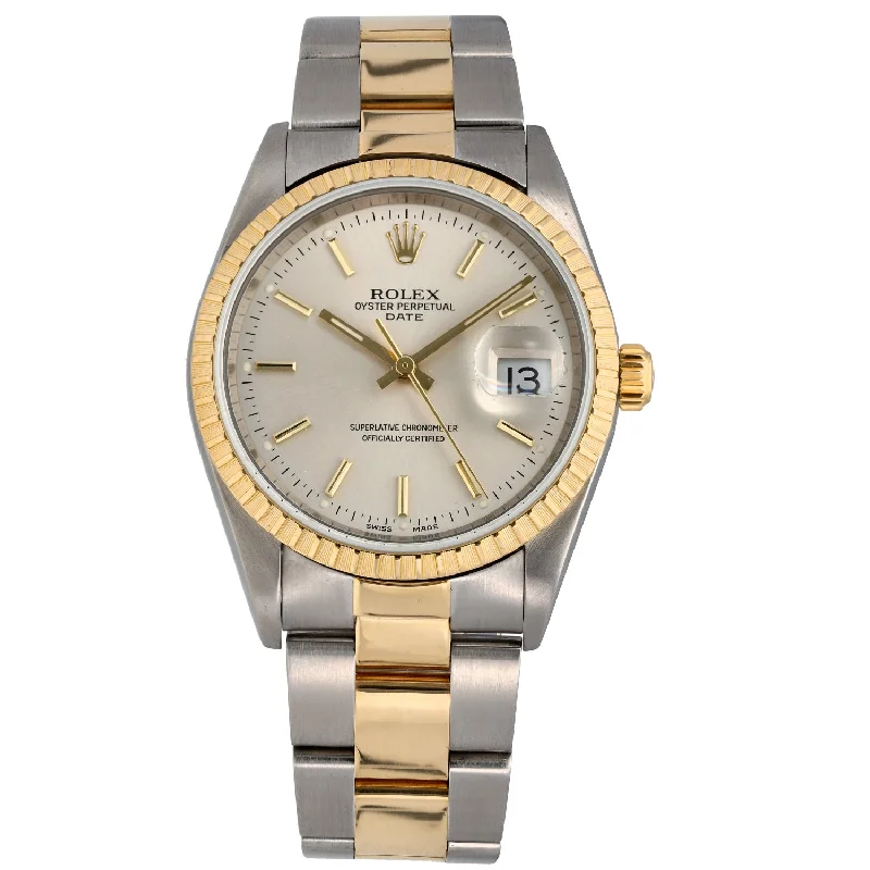 high-end men's watches with titanium cases and luxurious designs -Rolex Date 15223 34mm Bi-Colour Watch