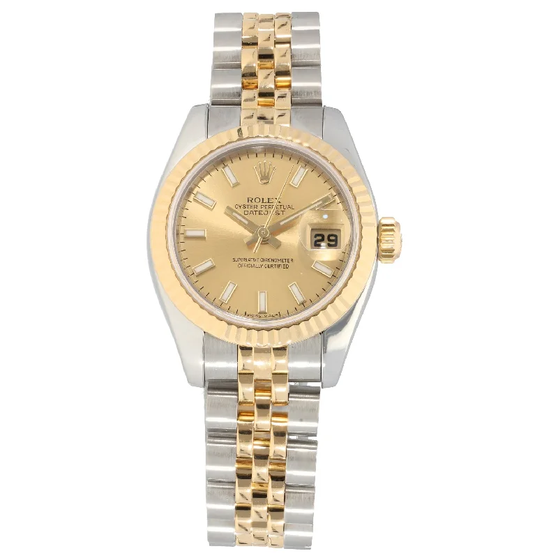 women's watches with large, bold faces and unique band styles -Rolex Lady Datejust 179173 26mm Bi-Colour Watch