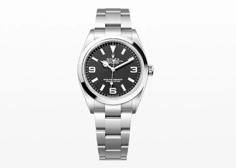 men's watches with traditional analog dials and modern technology -Rolex Perpetual Explorer 36mm 124270 Oystersteel Black Dial