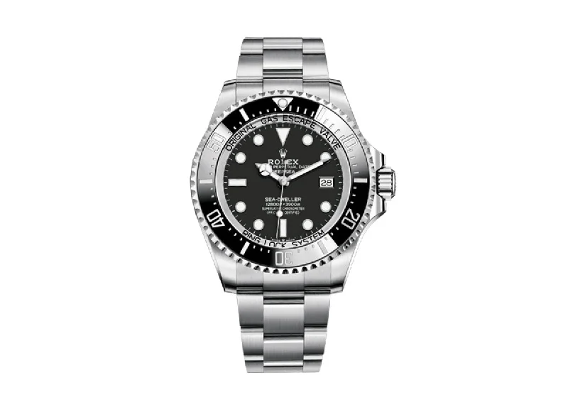 men’s watches with high-tech features and interchangeable straps -Rolex Sea-Dweller Deep Sea 44mm 136660 Oystersteel Black Dial