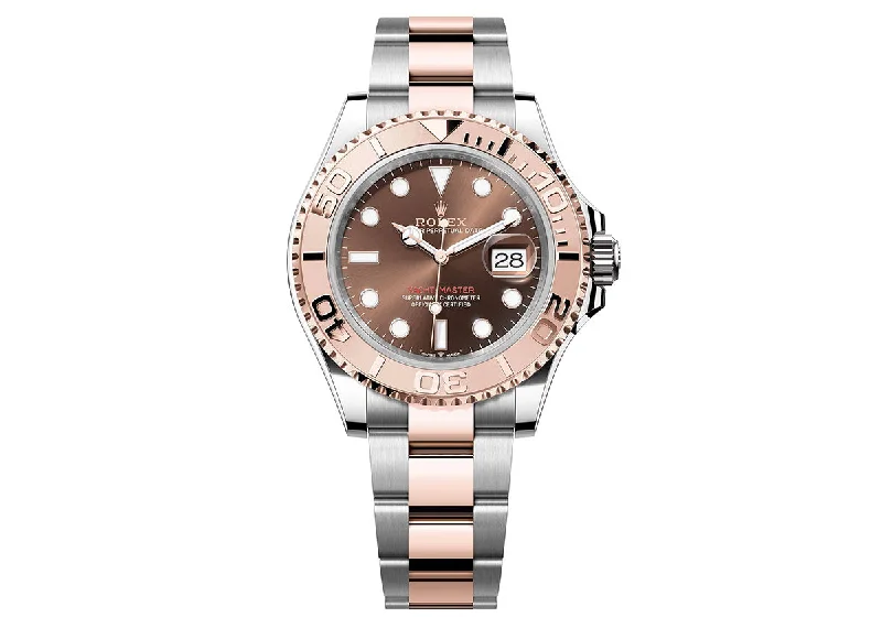 best smartwatches for women with fitness, sleep, and stress tracking -Rolex Yacht-Master 40mm 126621 Two-Tone Oyster Chocolate Dial