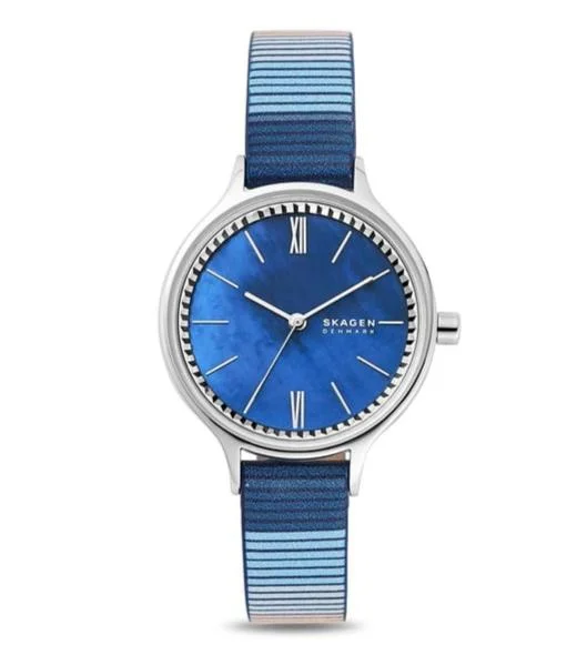 men's watches with traditional analog dials and modern technology -Skagen Anita Analog Blue Dial Women's Watch-SKW2906