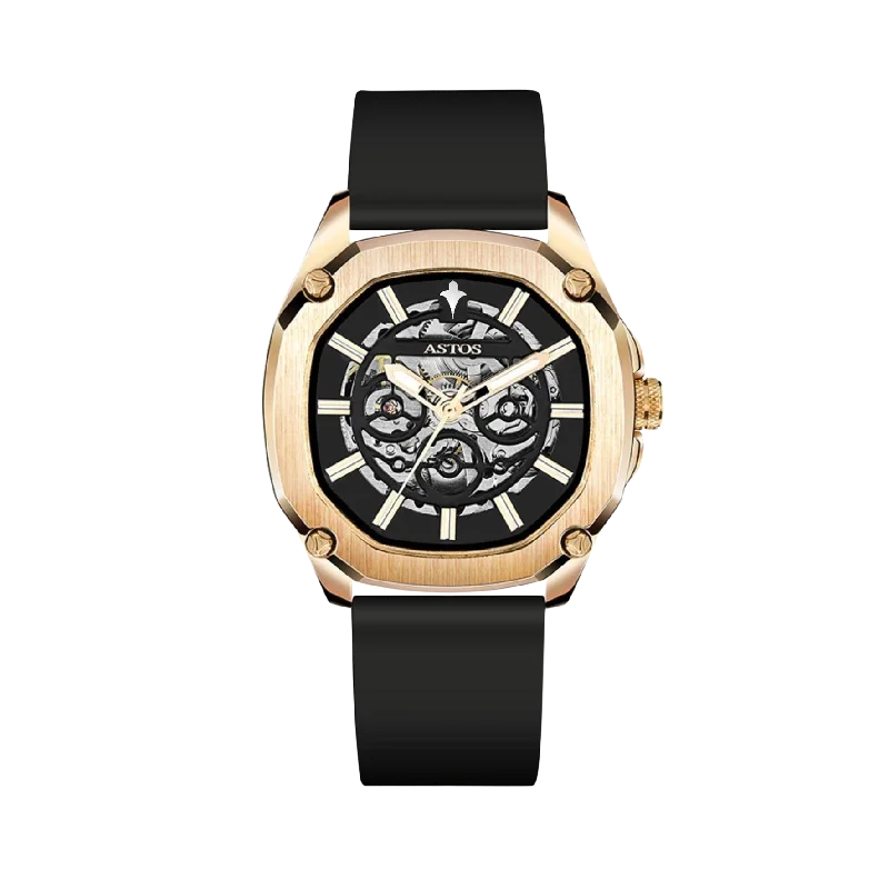 men’s watches with bold, modern designs and high-quality leather straps -Styx Ultimate Gold