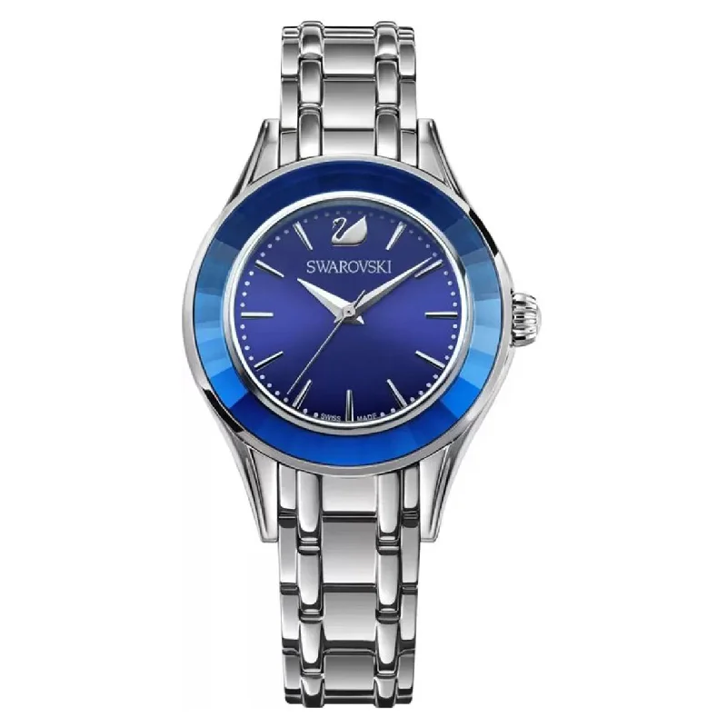 smartwatches for women with built-in health apps and activity tracking -Swarovski Alegria Blue Dial Women 33mm