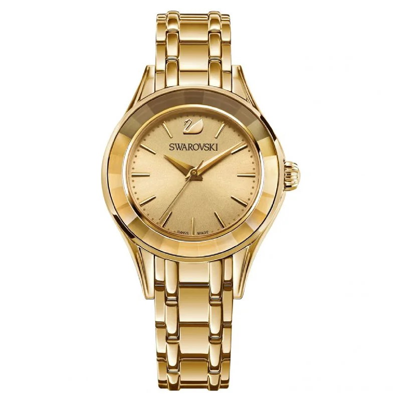 best sport watches for men with water resistance and advanced tracking -Swarovski Alegria Gold Dial Women 33mm