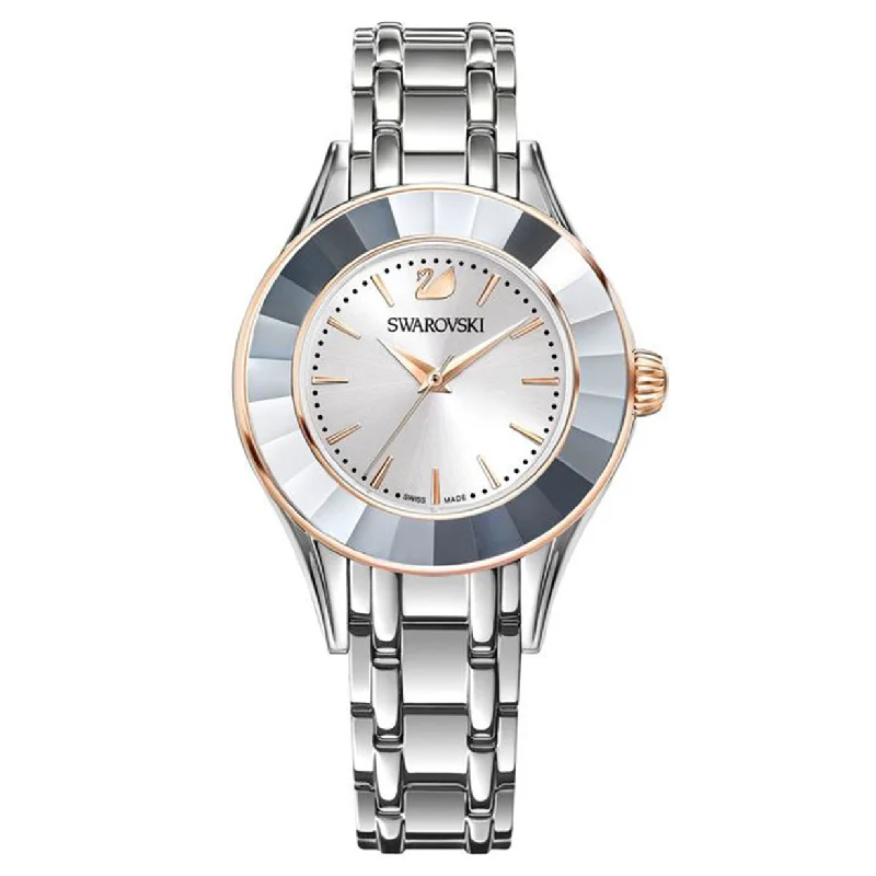 stylish women's watches with metal mesh bands and slim profiles -Swarovski Alegria Silver Dial Women 33mm