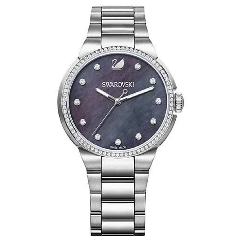 men's watches with titanium cases and sleek design elements -Swarovski City Morther of Pearl Dial Women 38mm