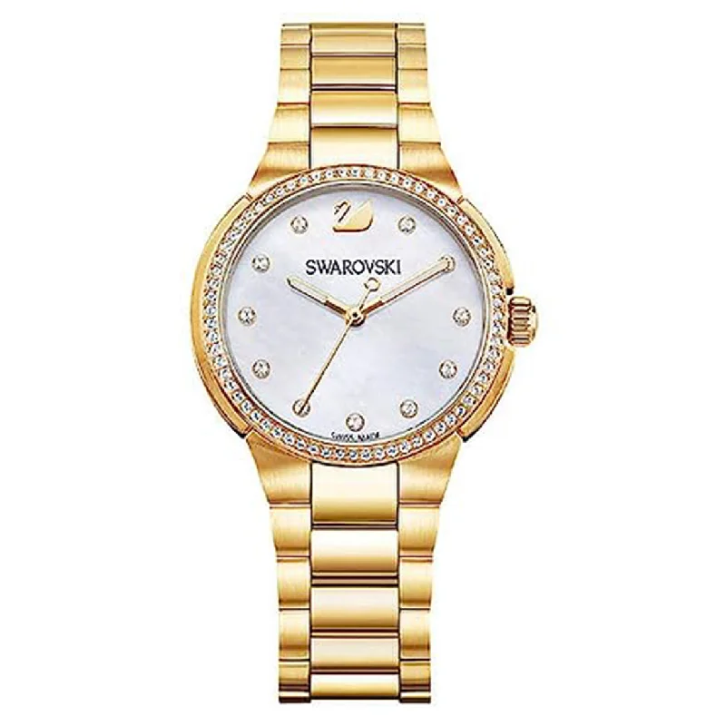 women's watches with vintage-inspired designs and mesh metal bands -Swarovski City Mother of Pearl Dial Women 32mm