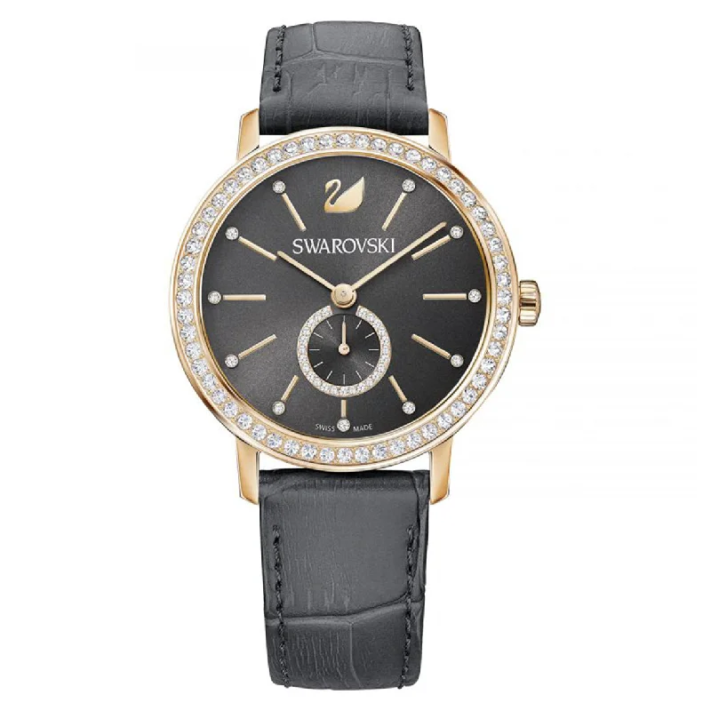 women's watches with stainless steel cases and unique dial patterns -Swarovski Graceful Lady Grey Dial Women 37mm