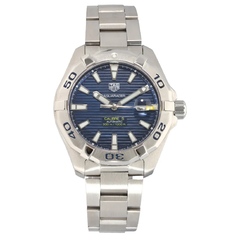 men's watches with high-tech tracking features and rugged designs -Tag Heuer Aquaracer WAY2012 44mm Stainless Steel Watch