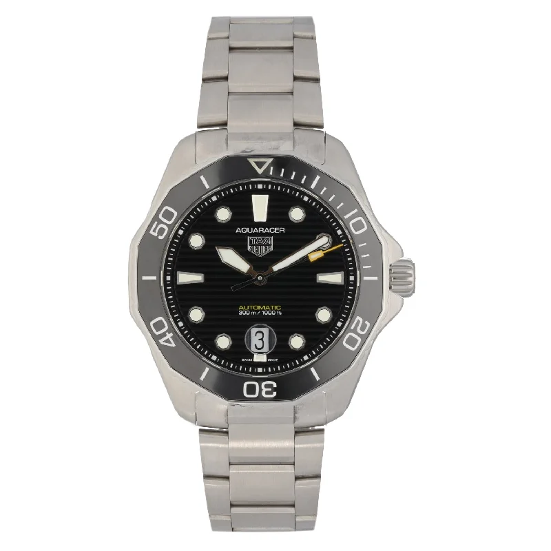 men's watches with ceramic bands and high-end quartz movement -Tag Heuer Aquaracer WBP201A 43mm Stainless Steel Watch