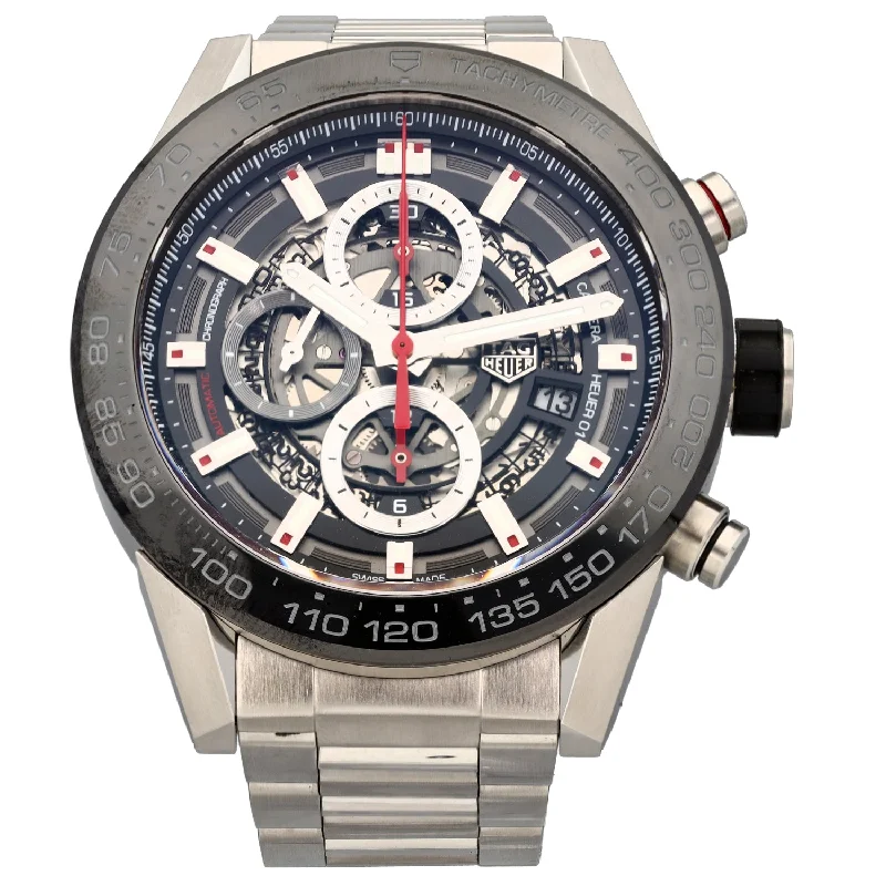 luxury watches for men with advanced chronograph functions -Tag Heuer Carrera CAR2A1W-0 43mm Stainless Steel Watch