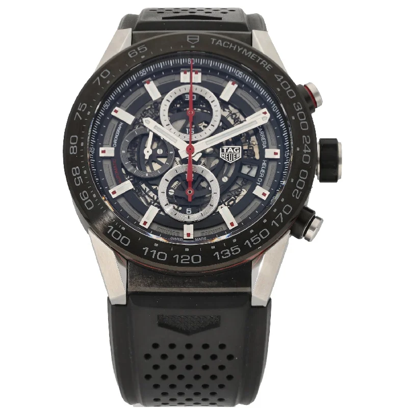 men's watches with unique features and durable materials -Tag Heuer Carrera CAR2A1Z 45mm PVD Stainless Steel Watch