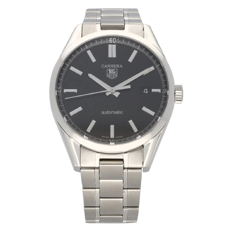 women's watches with interchangeable leather and metal bands -Tag Heuer Carrera WV211B-3 38mm Stainless Steel Watch