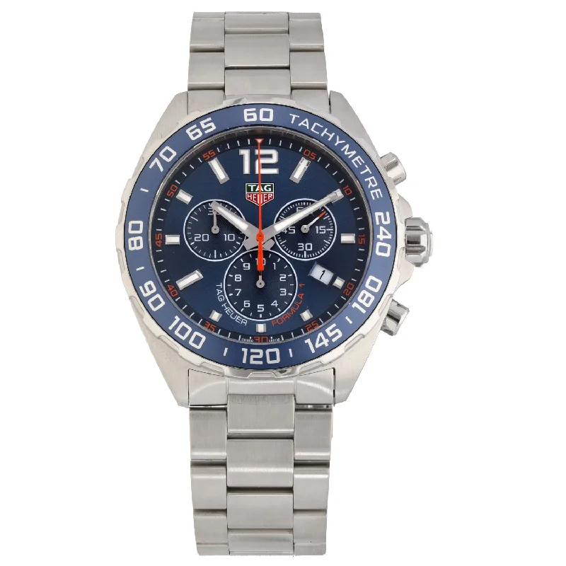 men's watches with adjustable metal bands and unique dial designs -Tag Heuer Formula 1 CAZ1014 43mm Stainless Steel Watch