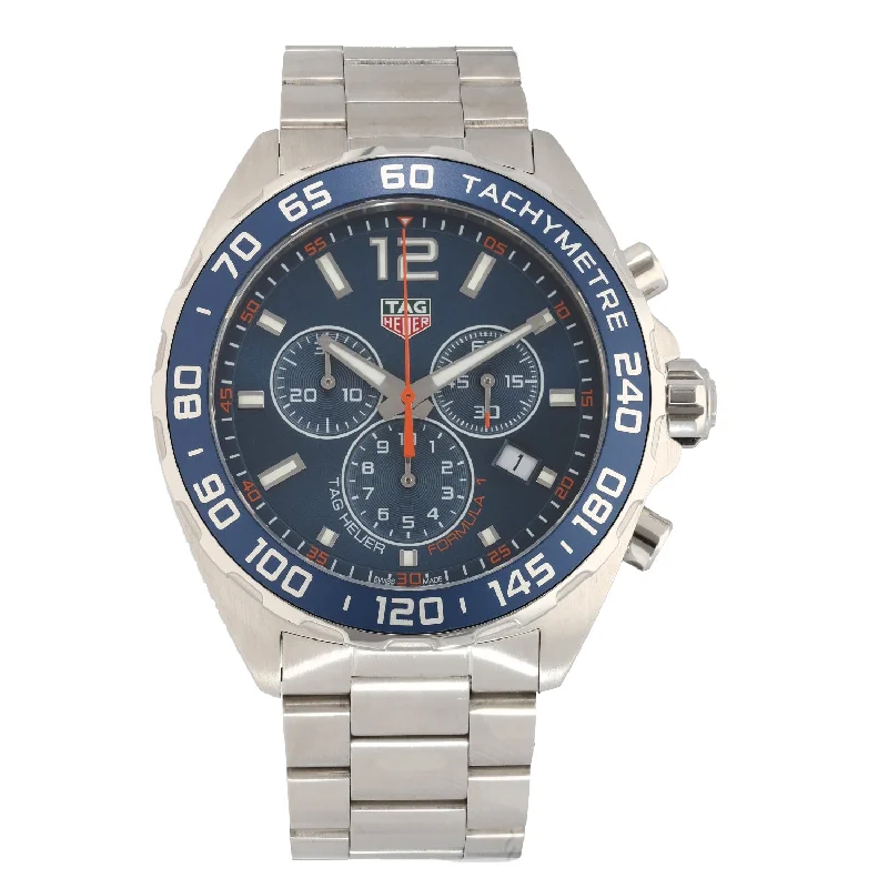 men's watches with ceramic bands and high-end quartz movement -Tag Heuer Formula 1 CAZ1014 43mm Stainless Steel Watch