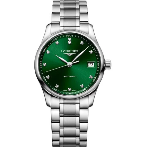 men's watches with leather straps and minimalist, modern designs -Longines Master Collection Green Dial Women 34mm