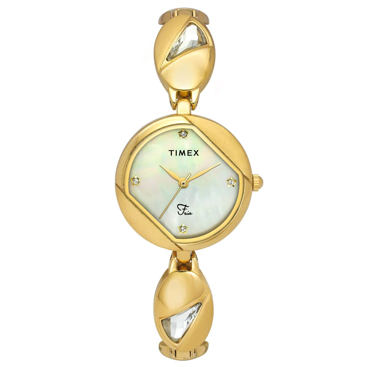 men's watches with bold dials and rugged designs for active lifestyles -Timex Fria Women Mother of Pearl Round Dial Analog Watch - TWEL16305