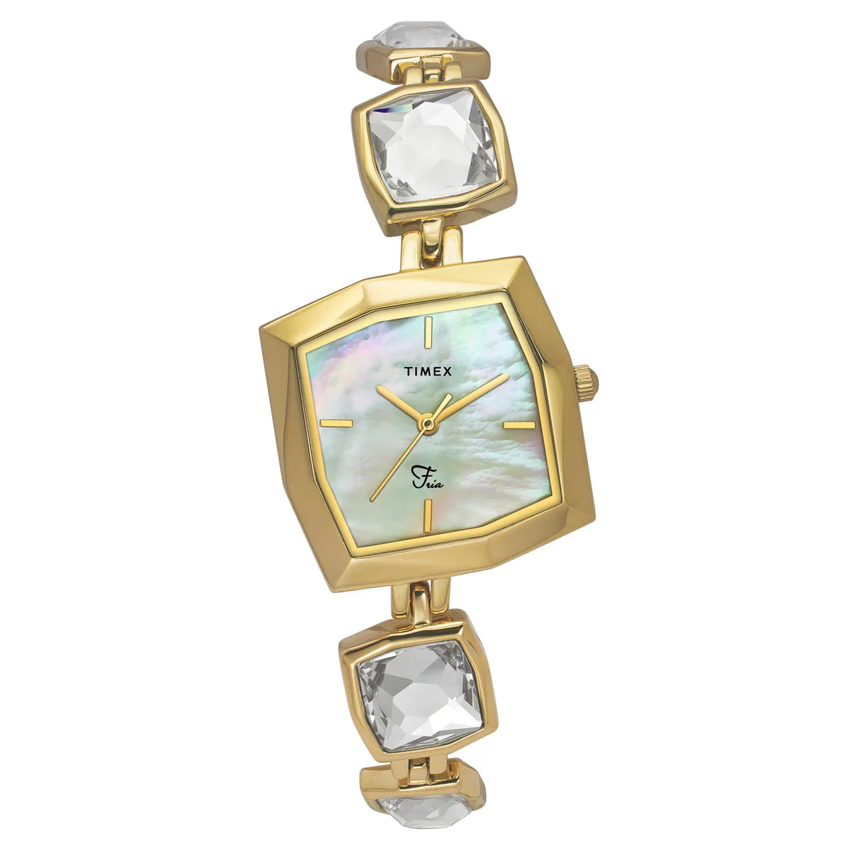 women’s watches with durable materials and modern designs -Timex Fria Women Mother of Pearl Square Dial Analog Watch - TWEL16104