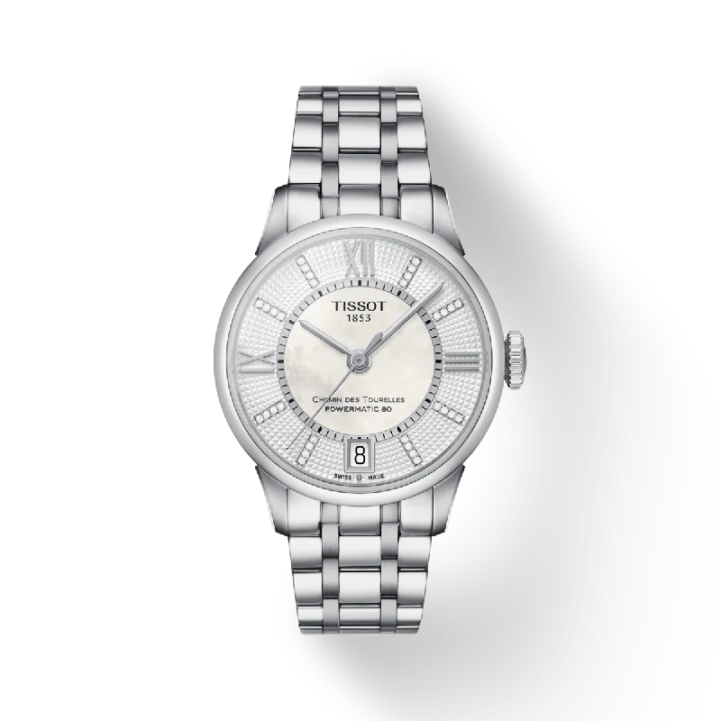 high-tech digital watches for men with activity and fitness monitoring -Tissot T-Classic White Mother-Of-Pearl Dial Women 32mm