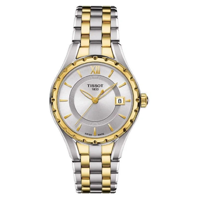 luxury women's watches with high-quality diamonds and gemstone markers -Tissot T-Lady Silver Dial Women 34mm