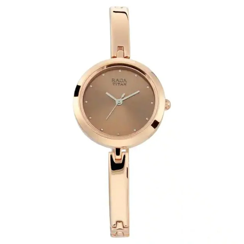 men’s watches with intricate dial designs and automatic movements -Raga Viva Women Rose Gold Dial