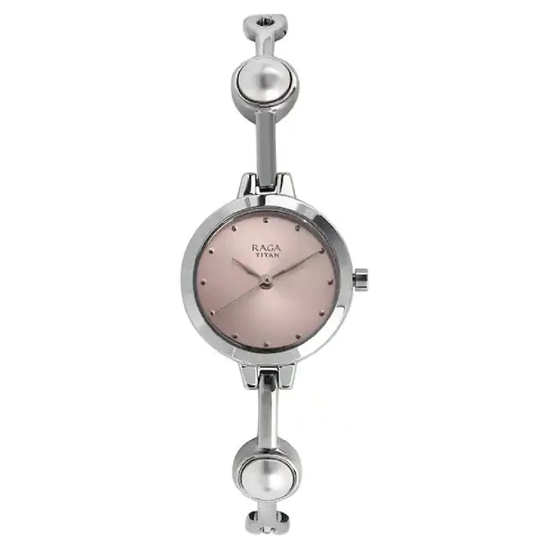 men's watches with chronograph functions and modern features -Raga Women Pink & Silver