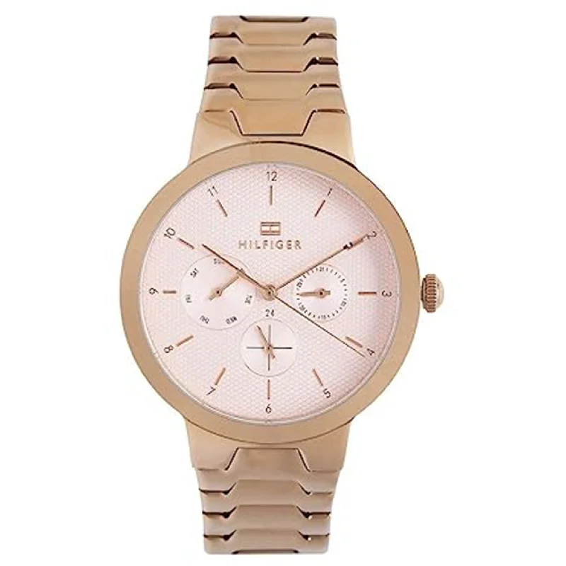 classic watches for men with stainless steel cases and leather bands -Tommy Hilfiger Alessa Pink Dial Women 38mm