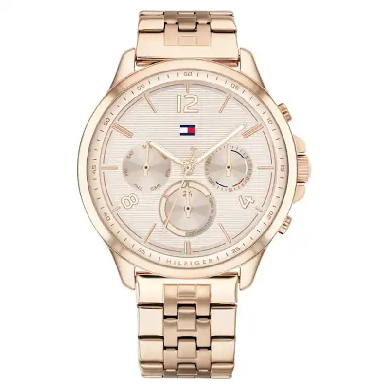 women's watches with large, bold faces and unique band styles -Tommy Hilfiger Harper Rose Gold Dial Women 38mm