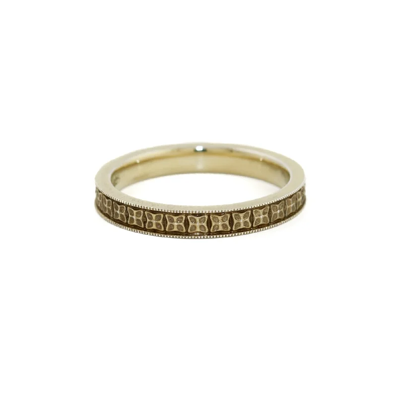 men’s rings with diamonds for wedding bands-Art-Deco Slim Cigar Band